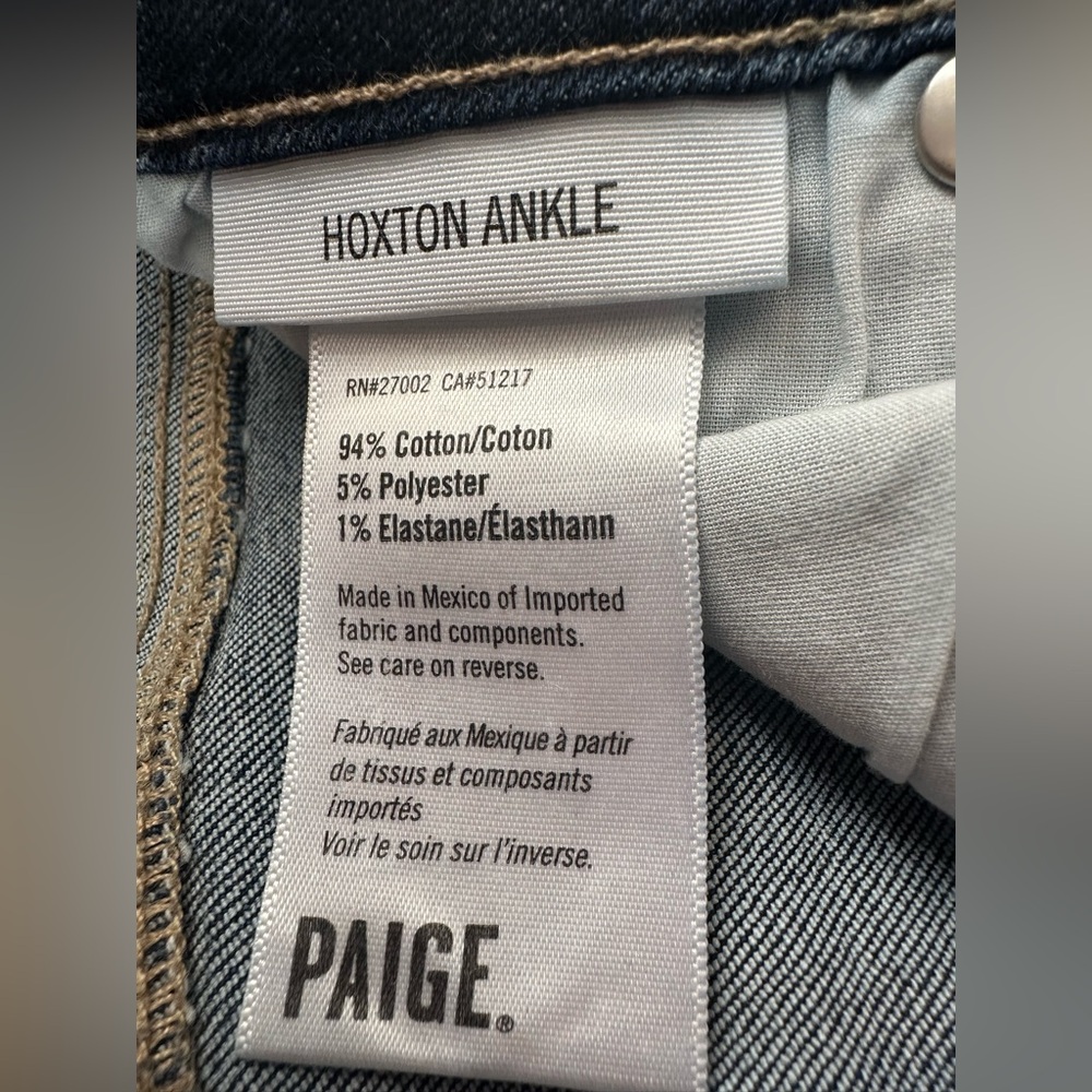 PAIGE Hoxton Ankle Jeans Size 26 - Picture 4 of 13